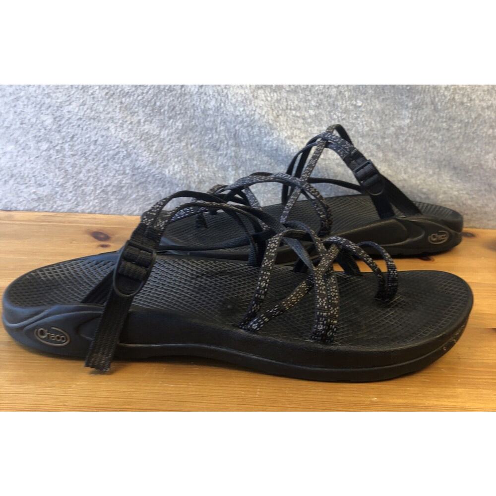 Chaco Black Sandals with Minimalist Design and Cushioned Sole
